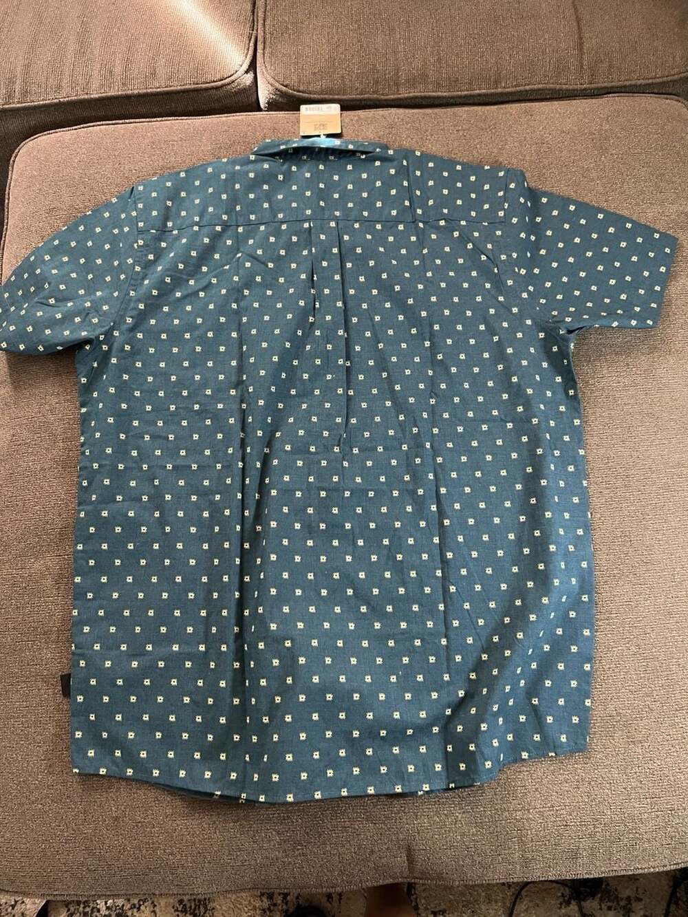 Patagonia Go To Shirt Size XL Lagom Blue Sun Beams Short Sleeve Organic - Picture 5 of 7